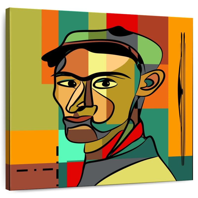 Leisha Cubist Man Portrait