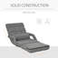 Fauteuil-lit peu encombrant, gris, réglable, lit supplémentaire convertible, gris, confort