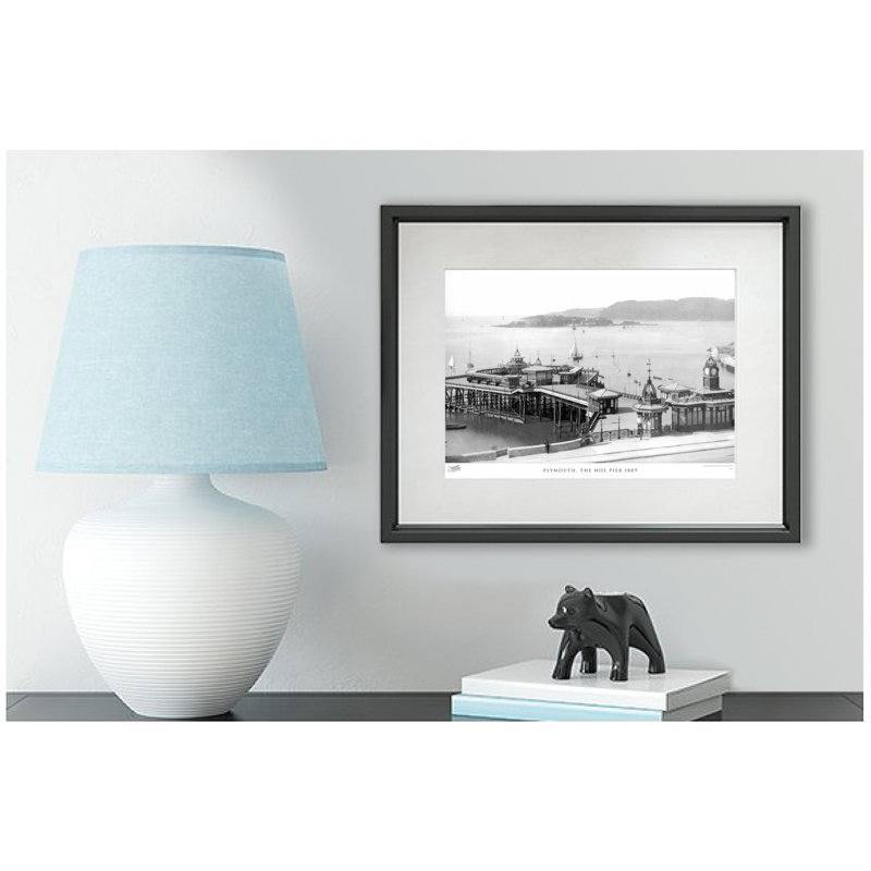 Plymouth, The Hoe Pier 1889 by Francis Frith - Single Picture Frame Print, 40cm H x 50cm W x 2.3cm D