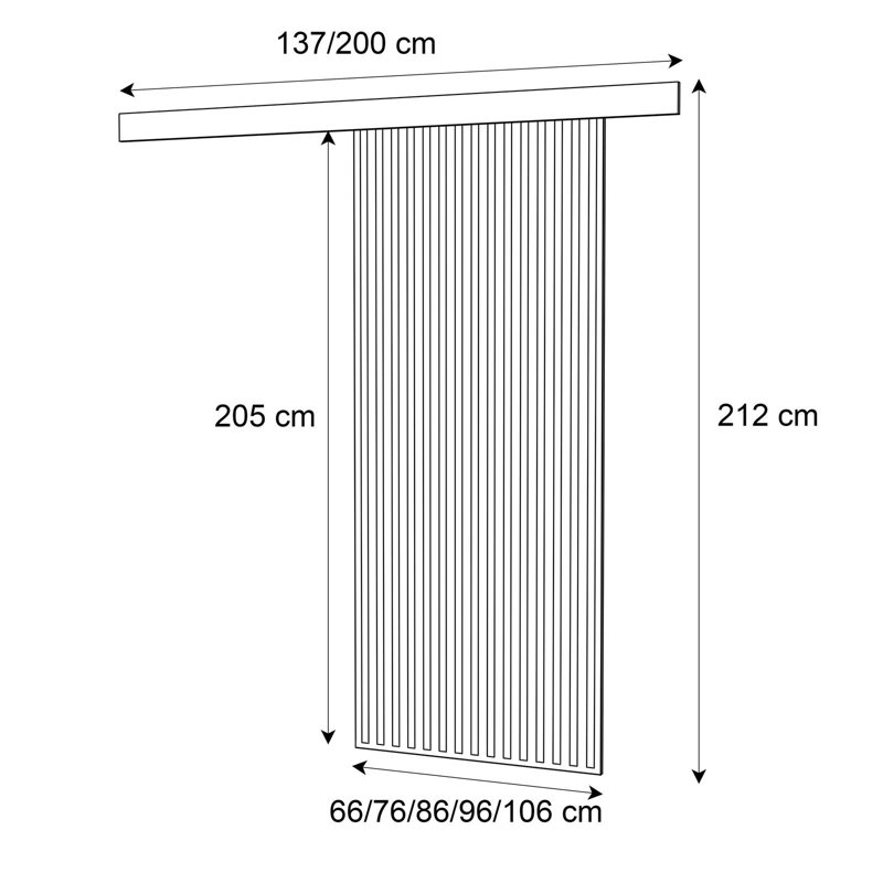 ERCADO Sliding Doors, 106 cm, Craft Golden Oak
