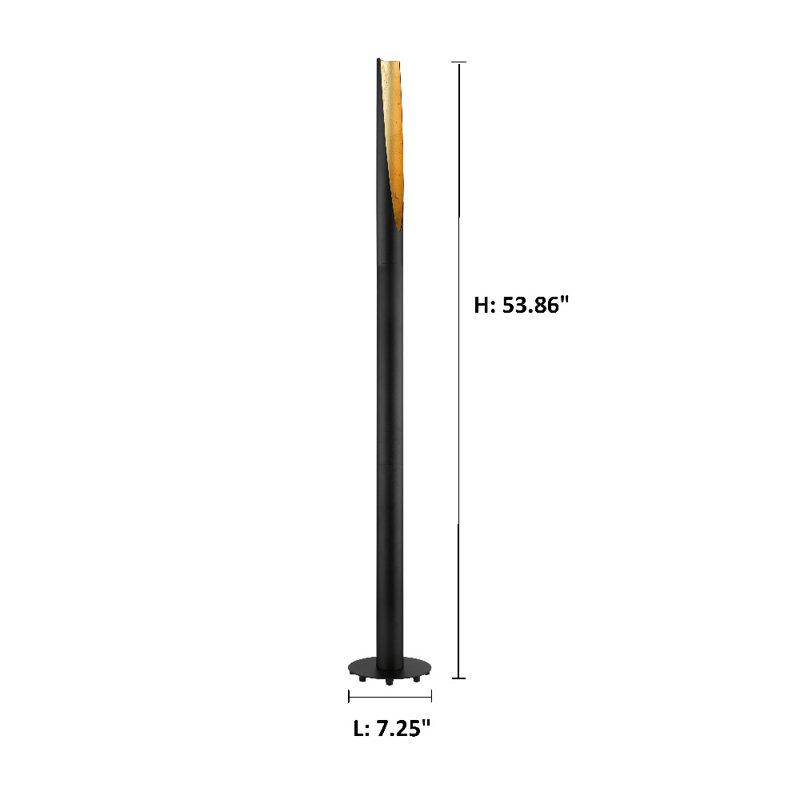 Lampe sur pied 54 po Axis, Noir et or