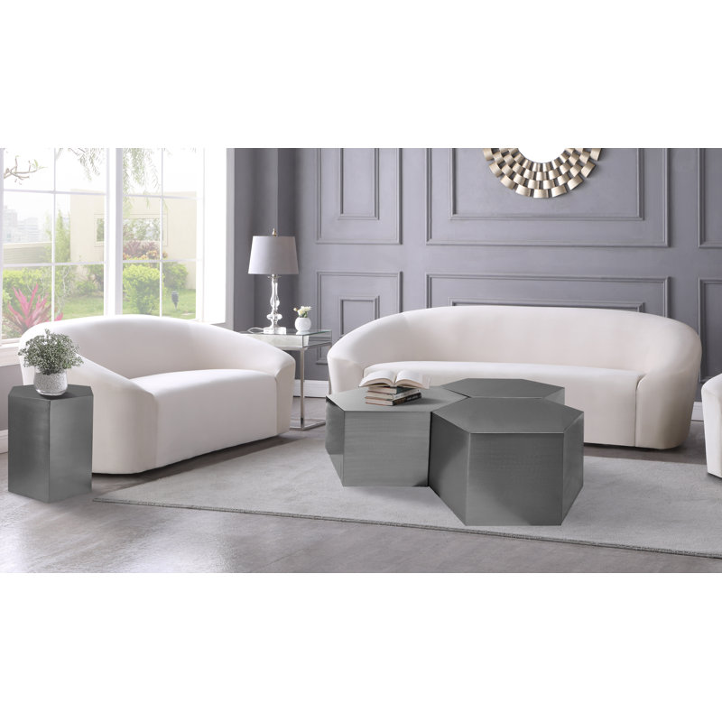Coffee Table, Brushed Chrome