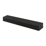 Modern Ember Monti Fireplace Wood Mantel Shelf with Fluted “Reed” Details in Whitewash