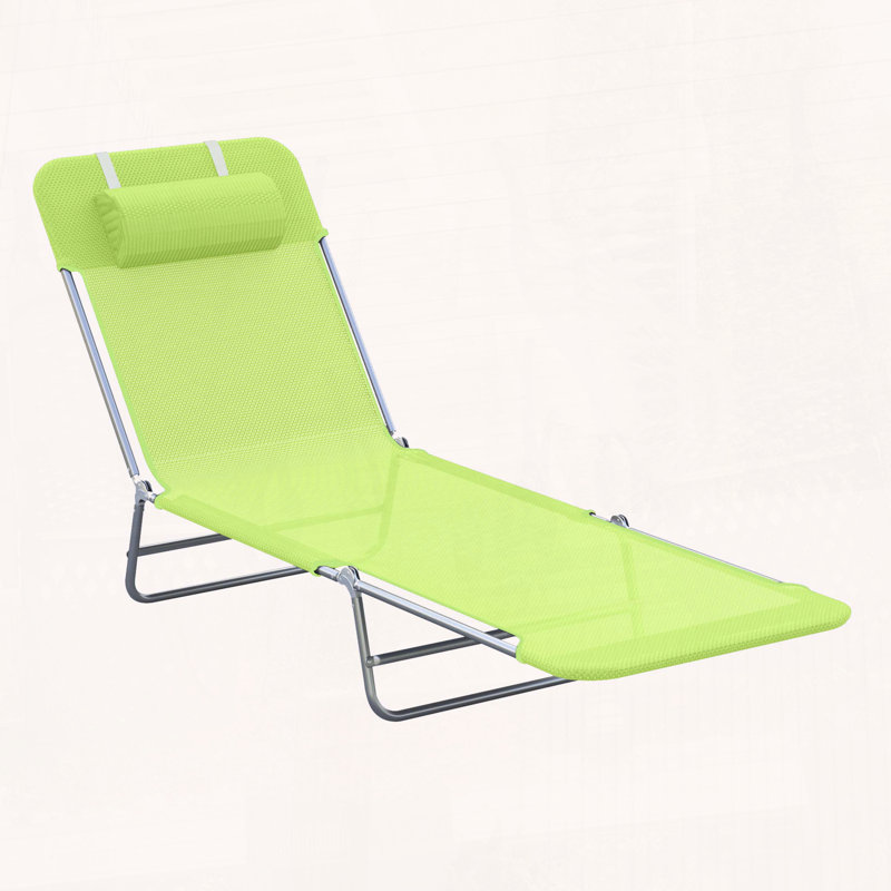 Chaise longue pliante avec 0-180? Dossier inclinable