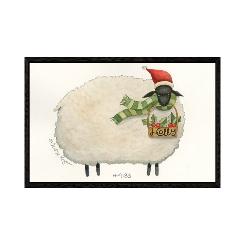 Holly For You by Teresa Kogut - Painting on Canvas, 45.72cm H x 66.04cm W x 3.81cm D, Black Floater Framed