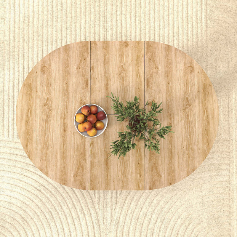 Table de salle à manger extensible 59 x 43 pouces Farmhouse Style