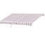 Auvent de patio 10 'x 8' - Pare-soleil rétractable avec manivelle manuelle, et tissu hydrofuge, structure en aluminium, rayures café pour terrasse, balcon, cour avec cadre à eau, abri à rayures