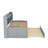 Twin Size Wooden Captain Bed With Built-In Bookshelves