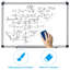 Wall Mounted Whiteboard 60cm H x 90Cm W