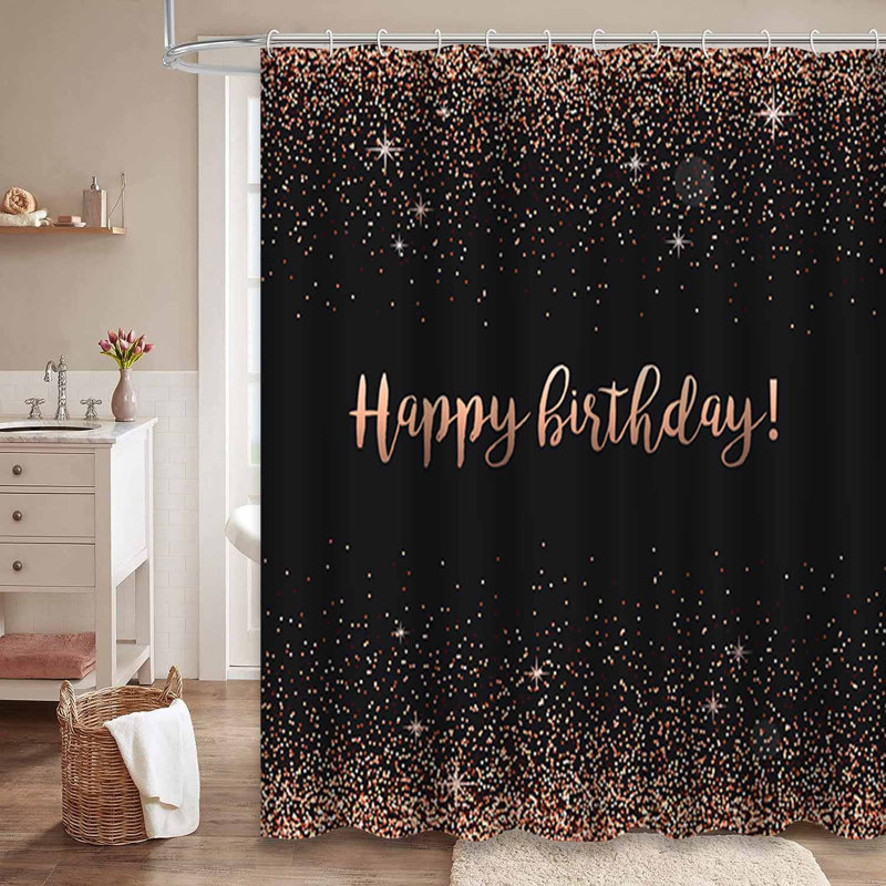 Rideau de douche Happy Birthday, L 72 po x l 72 po
