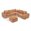 Comfy Cloud Couch avec coussins, un repose-pieds mobile et une combinaison de bricolage-131588398