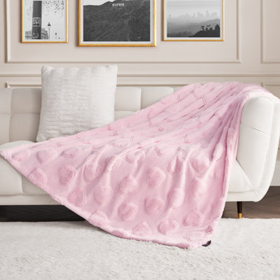 Juicy Couture 3D Faux Fur Throw Blanket