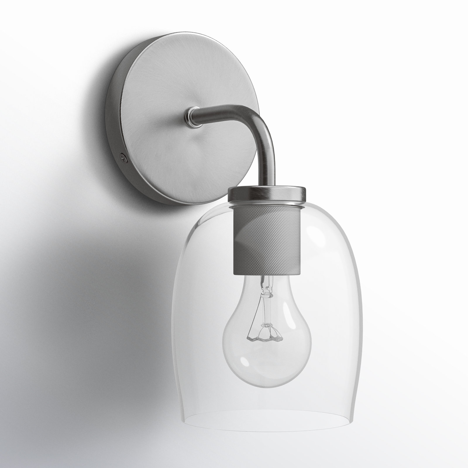 Avelin Single Dimmable Bath Sconce, Silver