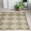 Winnie Geometric Hand-Knotted Wool Area Rug in Beige/Tan-1217021342