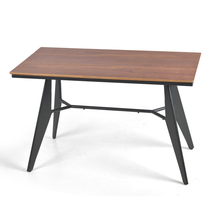 Plywood Premium Steel Patio Bistro Table, Backyard Dining Table, Indoor-Outdoor Bar Table, Garden Coffee Table, Heavy Duty Rectangular Metal Side Table, Waterproof, (47.24”L X23.62”W X29.13”H)