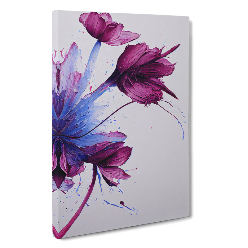 Mysterious Flowers Abstract - Wrapped Canvas, 50cm H x 35cm W x 3cm D