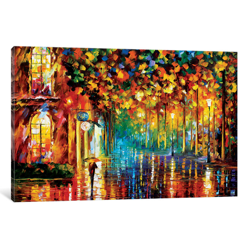 « late poussette »-reproduction de peinture sur toile tendue, H 26 po x l 40 po x P 1,5 po