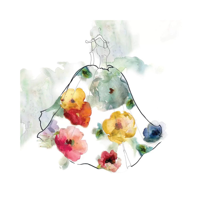 Fashionable Florals I by Carol Robinson - Print on Canvas, 66.04 cm H x 66.04 cm W x 1.91 cm D, Wrapped Canvas