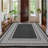 Modern Neutral Bordered Area Rugs, Black 8'X10' Soft Washable Non Slip Solid Geometric Large Throw Carpet for Living Room Bedroom Dining Nursery Apartment Dorm Office Farmhouse Home Decor-441332119