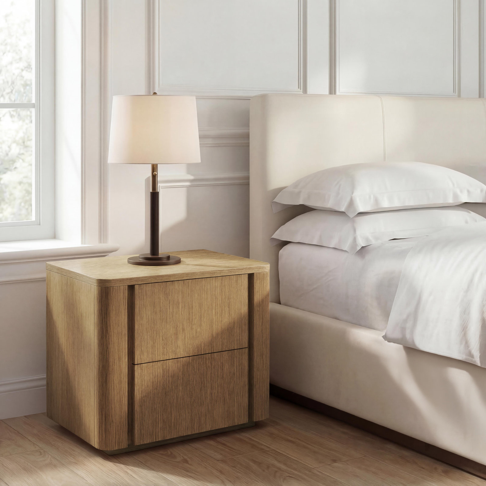 2 - Drawer Nightstand, Natural