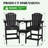 Wolak HDPE Outdoor Adirondack Chair Set With Detachable Tray-920299637