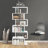 S-Shaped Bookshelf 6-Tier Floorstanding Bookshelf Modern Geometric Bookcase