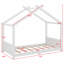 Lit pour enfant avec structure en bois massif et lattes de support