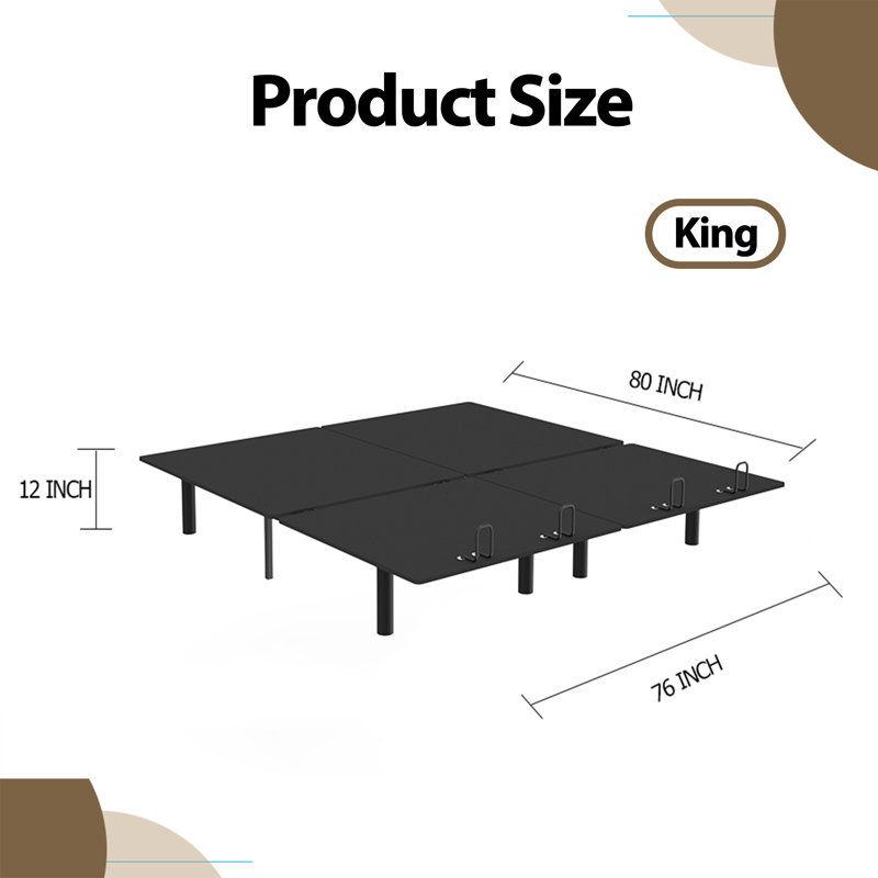 Le grand lit pliant réglable ne comprend pas de matelas avec télécommande pour la télécommande, Seidenberg, King