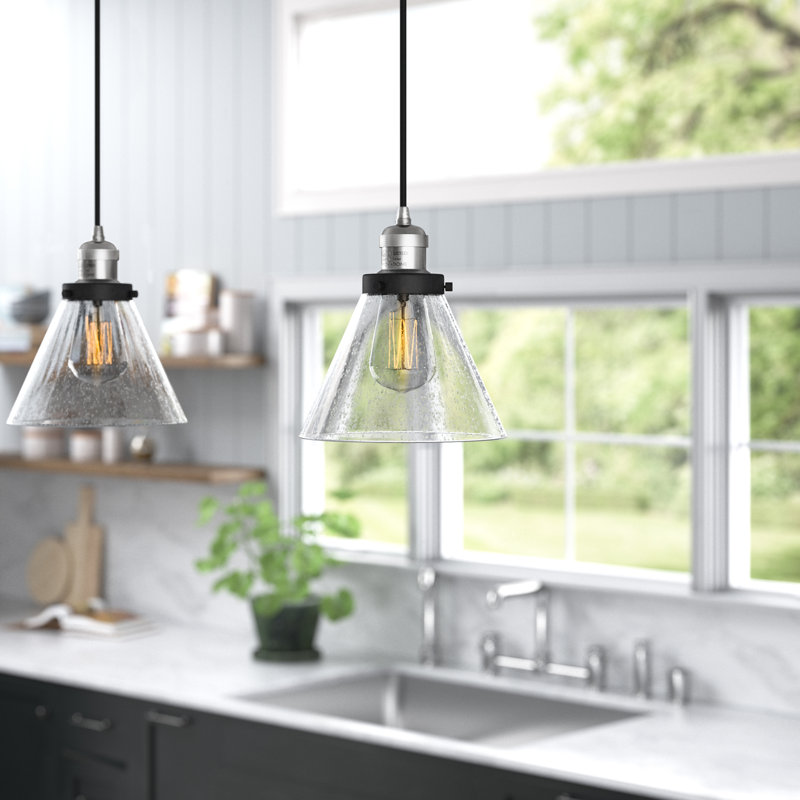 Hardman 1 - Light Single Pendant, Seedy, Black Antique Brass, 16" H x 12" W x 12" D