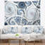 Spirale blanche abstraite avec tapisserie bleue d'art de fractale-28482914