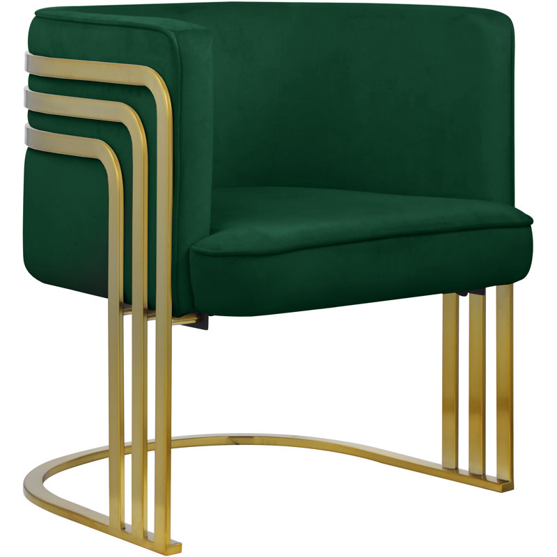Fauteuil Loicel, Velours vert