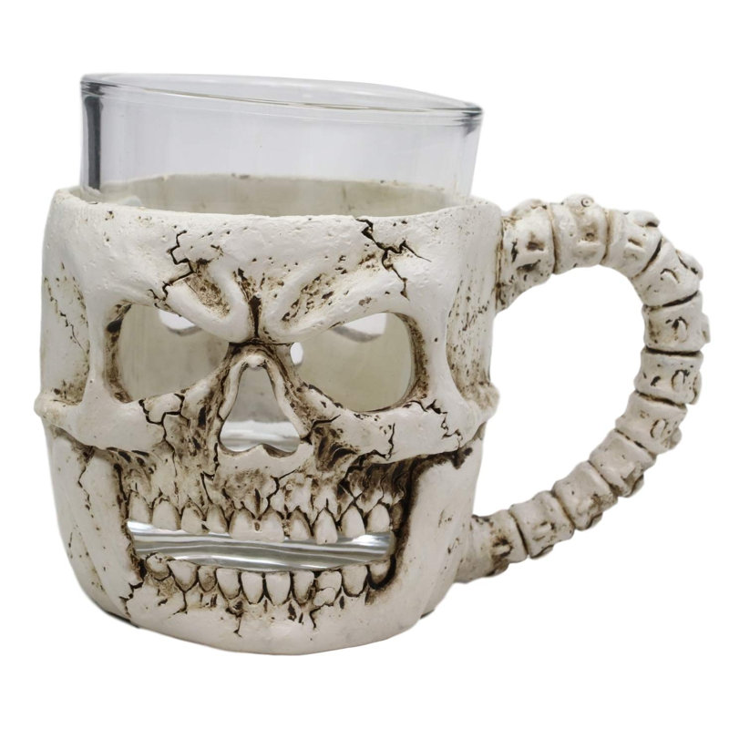 Grande tasse à café mystérieuse grinning humain crâne Kuhns