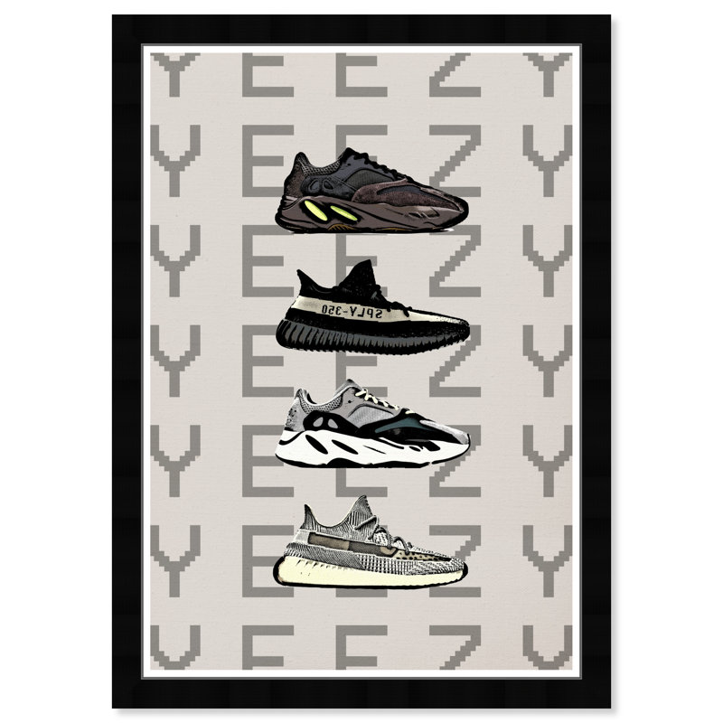 Chaussures mode et glamour Hypebeast - Reproduction d'art sur papier encadrée