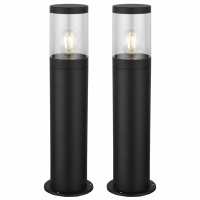 Aylish Black Metal Bollard Light