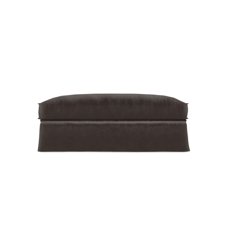 Repose-pieds Mulberry, Ébène, Cuir rétro chocolat