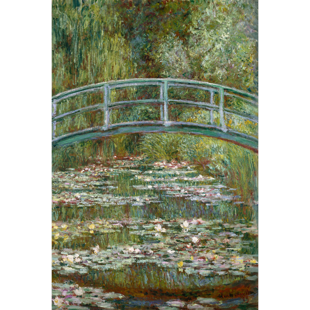 Bridge over a Pond of Water Lilies - Painting