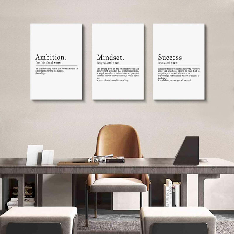 3 Piece Wrapped Canvas Print, White