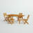 5 Piece Outdoor Patio Dining Sets Includes a Rectangle Acacia Wood Table and 4 Folding Side Chairs, 40x72 Inch, Natural Oil-117540789-133067785