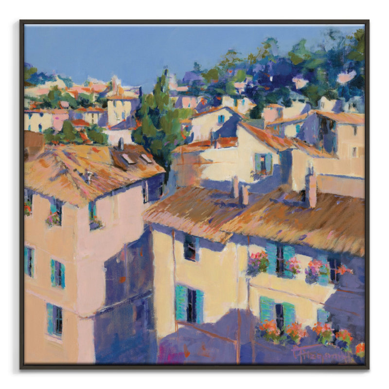 Catherine Fitzgerald - Print on Canvas, 61cm H x 61cm W, Black Floater Frame