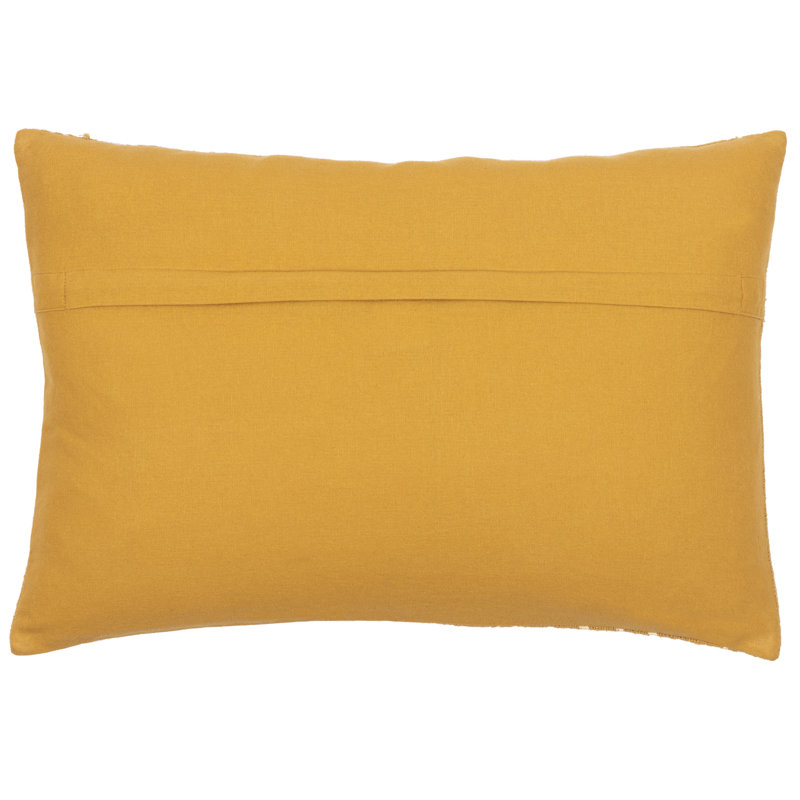 Geometric Down Throw Pillow, Mustard/Beige