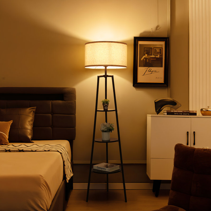 160cm Black Column Floor Lamp