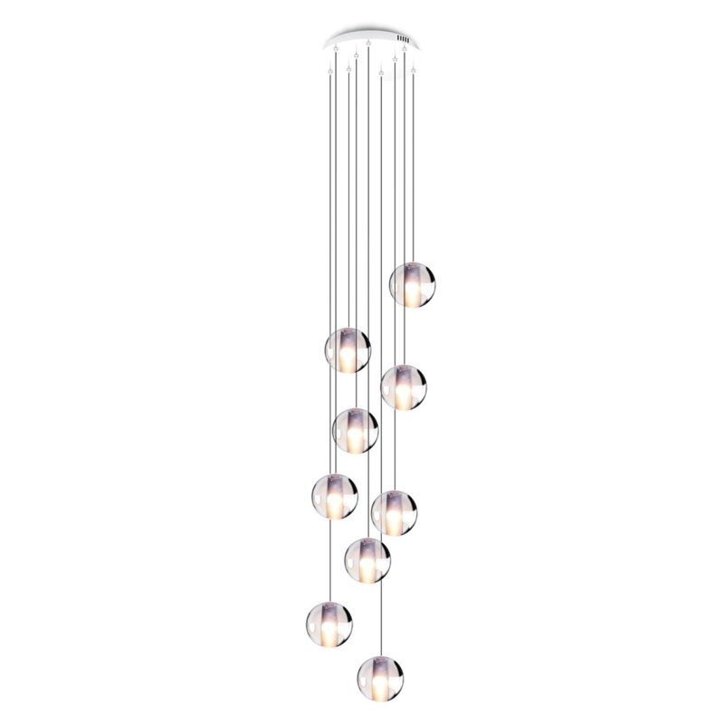 9 - Light LED Cluster Pendant, White