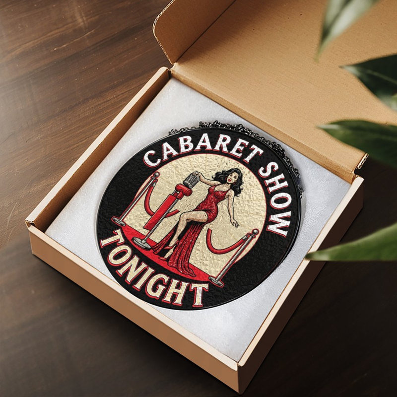 Panneaux de vitrail Cabaret Show, 6,3 x 6,3 po (16 x 16 cm)