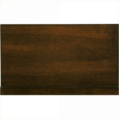 Table basse contemporaine en bois de cerisier foncé avec tablette ouverte, peu encombrante pour le salon