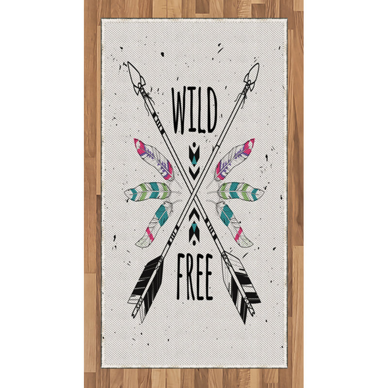 Tapis décoratif Tribal, Rectangle 2 pi 7 po x 5 pi