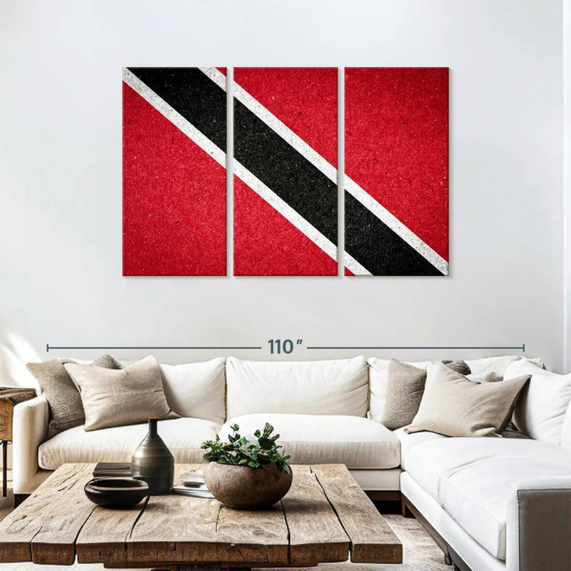 Borges, Trinité-et-Tobago, drapeau national, H 48 po x l 74 po