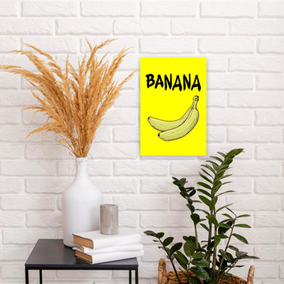 «Bright Yellow Bananas Organic Fruit Summer», art mural