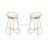 Upholstered Counter Stool with Metal Frame-1007553973