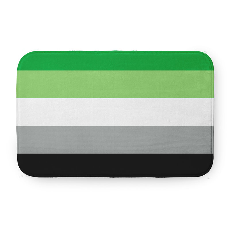 Tapis pour salle de bain Shelbey, Gris/vert