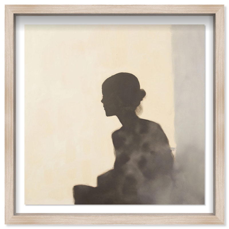Oliver Gal Shades of Her Abstract - Luxury Shadowbox Framed Wall Art, 42" H x 42" W, Cream